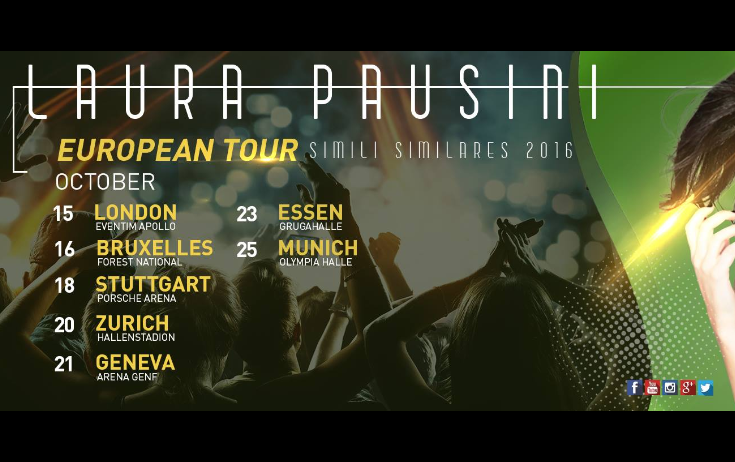 Laura Pausini, laringotracheite acuta: cancellate le prime cinque date del tour europeo