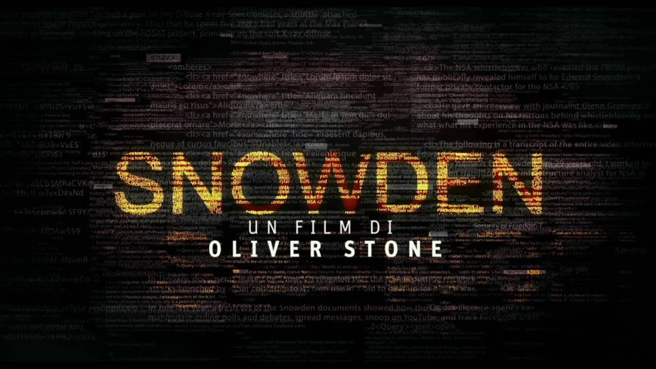 Snowden – Messaggio di Oliver Stone