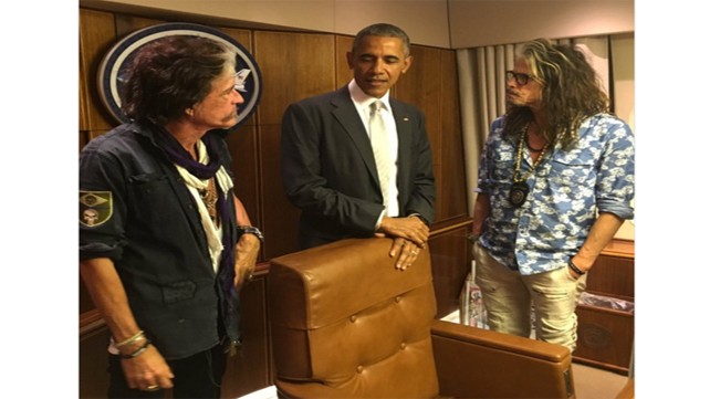 Aerosmith: meet & greet con il presidente Obama sull’Air Force One