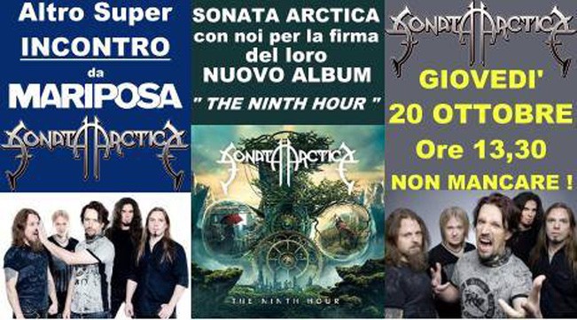 Sonata Arctica: signing session a Milano prima del concerto