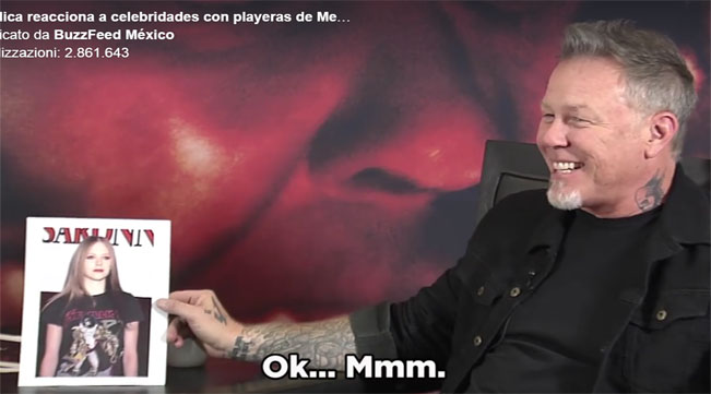 James Hetfield commenta le foto di persone famose che indossano magliette dei Metallica