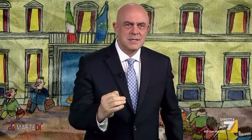 Maurizio Crozza saluta Floris e DiMartedì: “Non so se ci rivediamo…” (VIDEO)