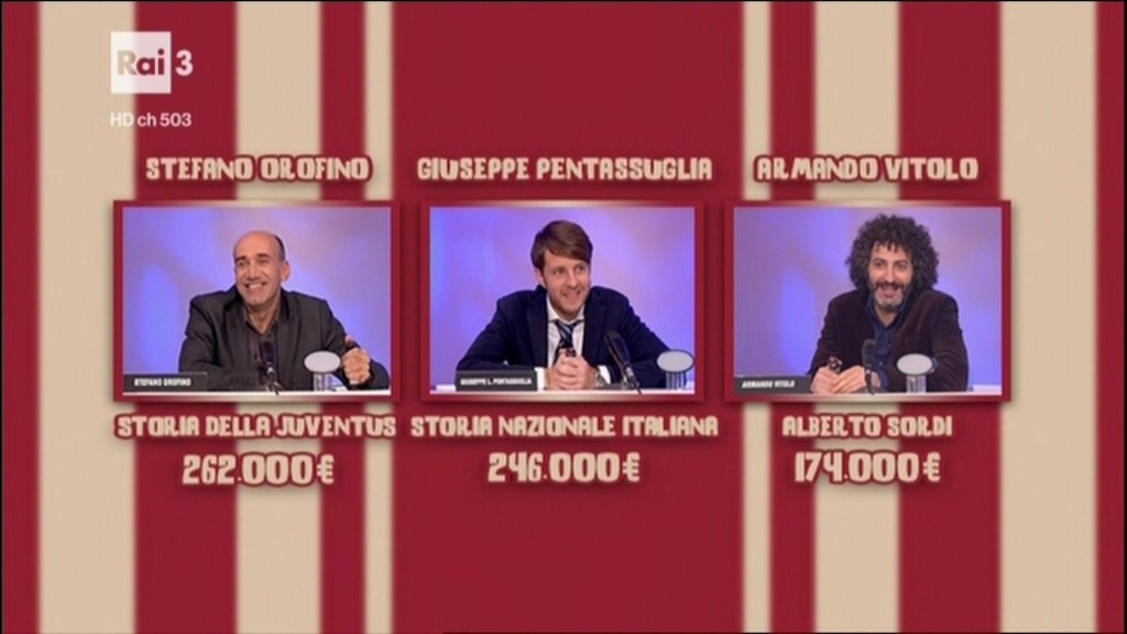 Rischiatutto | 15 dicembre 2016 | Giuseppe Luca Pentassuglia vince ed è il terzo finalista