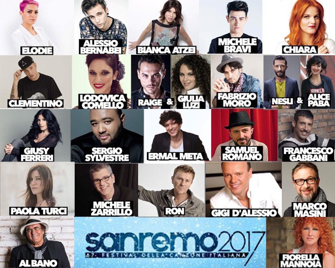 Sanremo 2017, i cantanti in gara