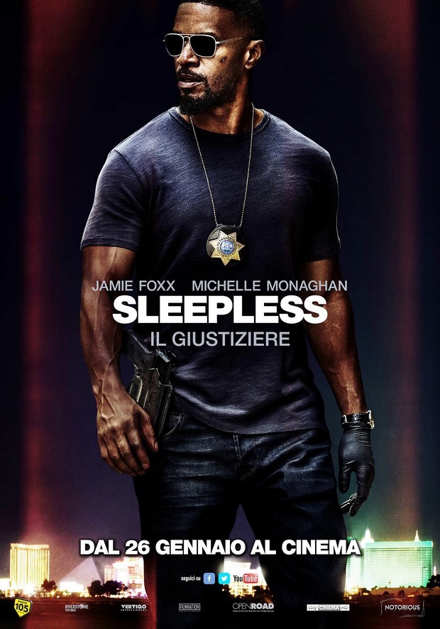 Sleepless – Il Giustiziere: foto e locandina italiana dell’action-thriller con Jamie Foxx