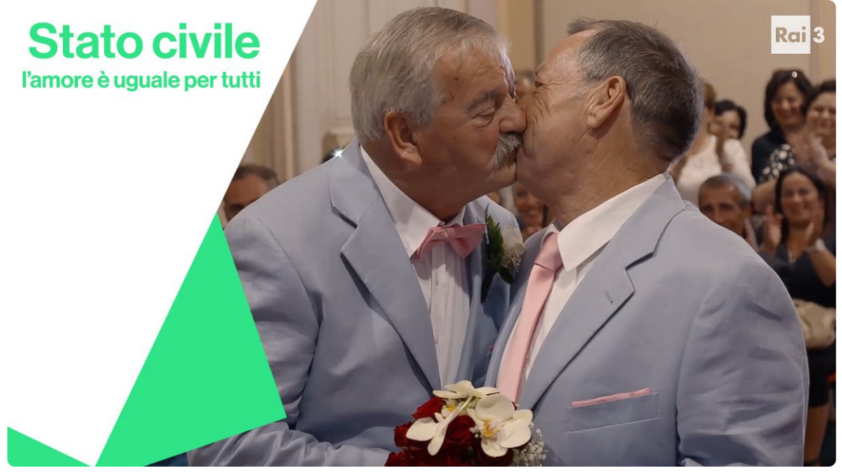 Stato Civile in replica su Rai 3, l’Aiart protesta: “Perché coppie gay anche nel preserale natalizio?”