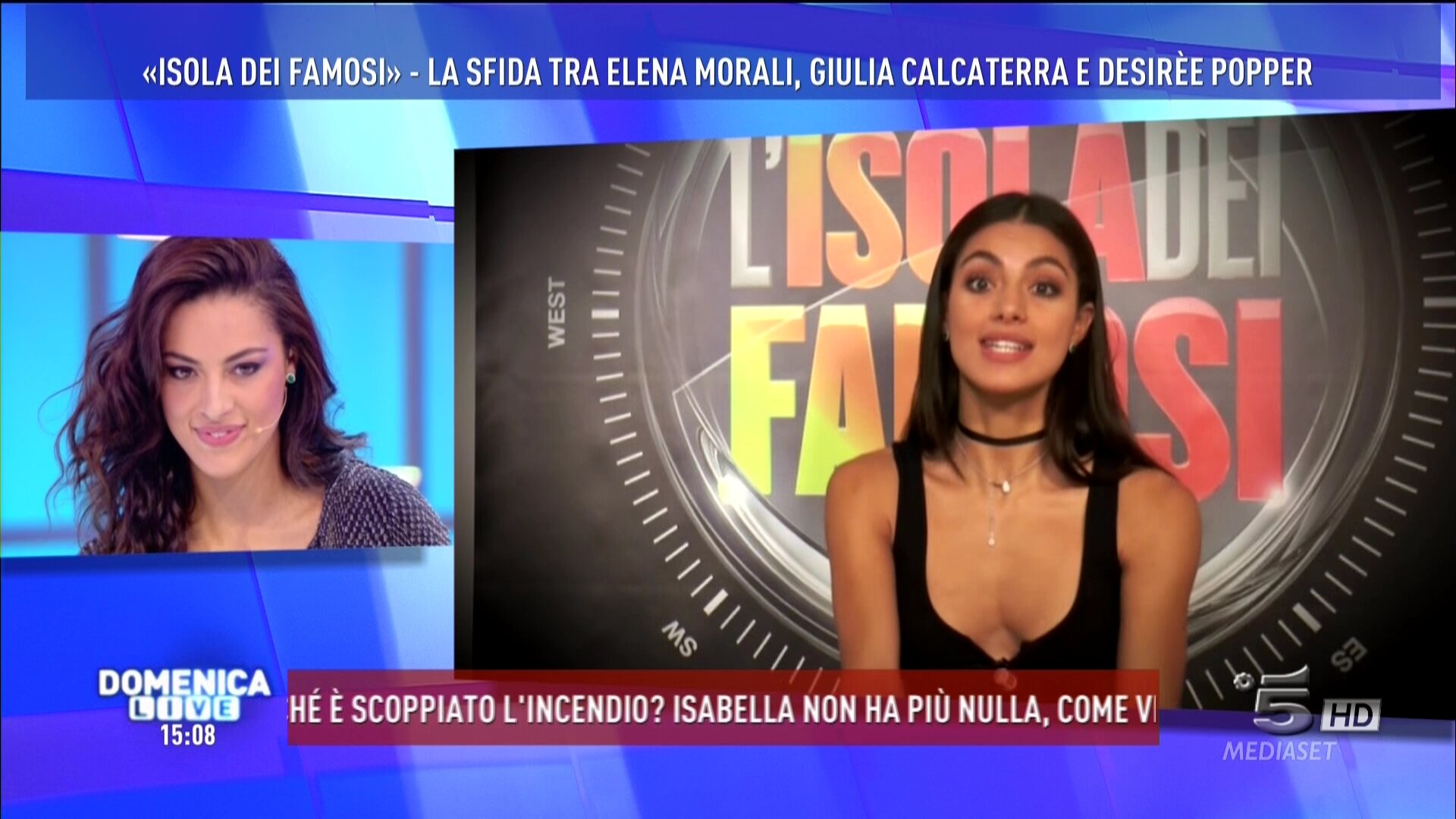 Elena Morali, Giulia Calcaterra e Desirèe Popper a Domenica Live per L’Isola dei Famosi