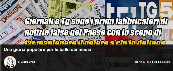Mentana contro Grillo: “Tg fabbricatori di notizie false? È offesa, si trovi un avvocato” [VIDEO]