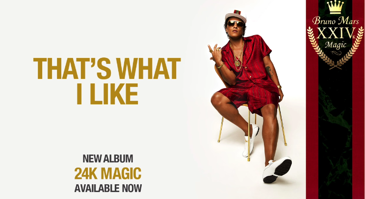 Bruno Mars, That’s What I Like è il nuovo singolo [testo, traduzione e audio]
