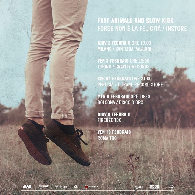 Fast Animals and Slow Kids, annunciate le tappe dell’instore tour