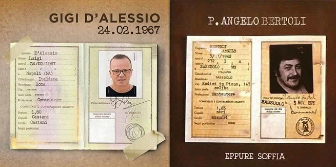 Gigi d’Alessio ha “copiato” la copertina di un album di Pierangelo Bertoli?