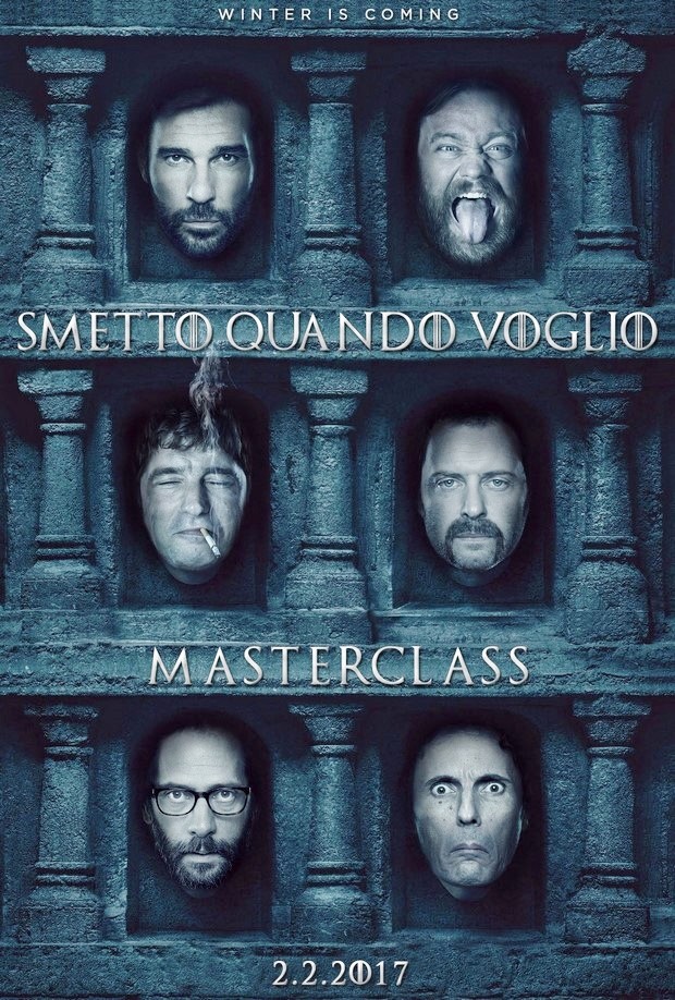 Smetto Quando Voglio Masterclass:  locandine “Il trono di spade” e “Stranger Things”