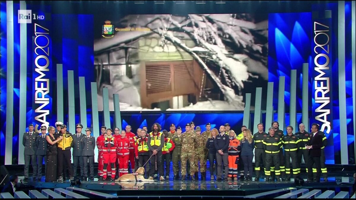 Sanremo 2017 ricorda Rigopiano e gli eroi del quotidiano