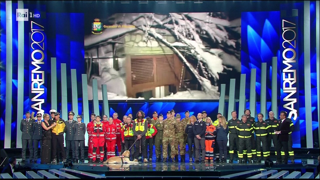 Sanremo 2017 ricorda Rigopiano e gli eroi del quotidiano