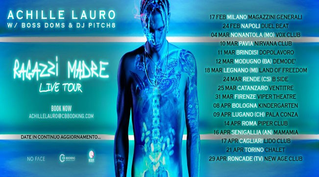 Achille Lauro, al via il Ragazzi Madre Tour: tutte le date