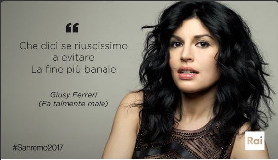 Sanremo 2017, Giusy Ferreri – Fa talmente male: “E’ grintosa, energica ma anche passionale”