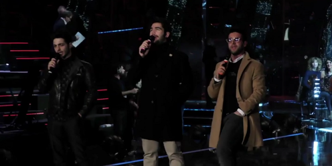 Il Volo nel backstage di Standing Ovation