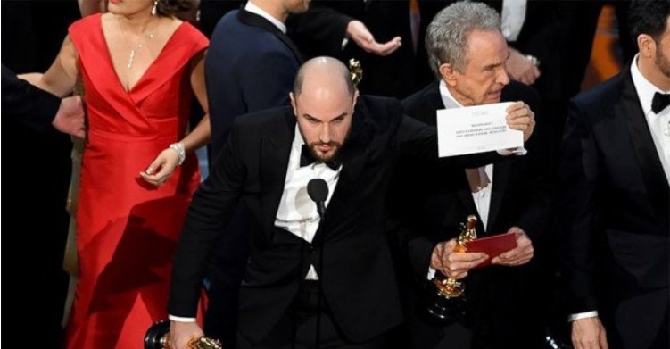 Oscar 2017: video con la gaffe per il Miglior film