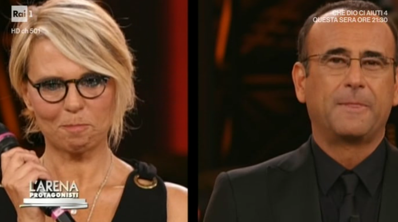 Carlo Conti a L’Arena di Giletti prima di Sanremo 2017 (foto)