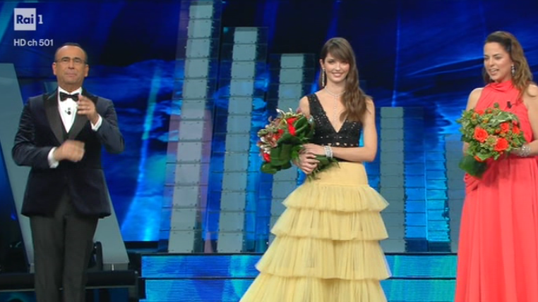 Sanremo 2017, Anouchka Delon e Annabelle Belmondo ospiti insieme (VIDEO)