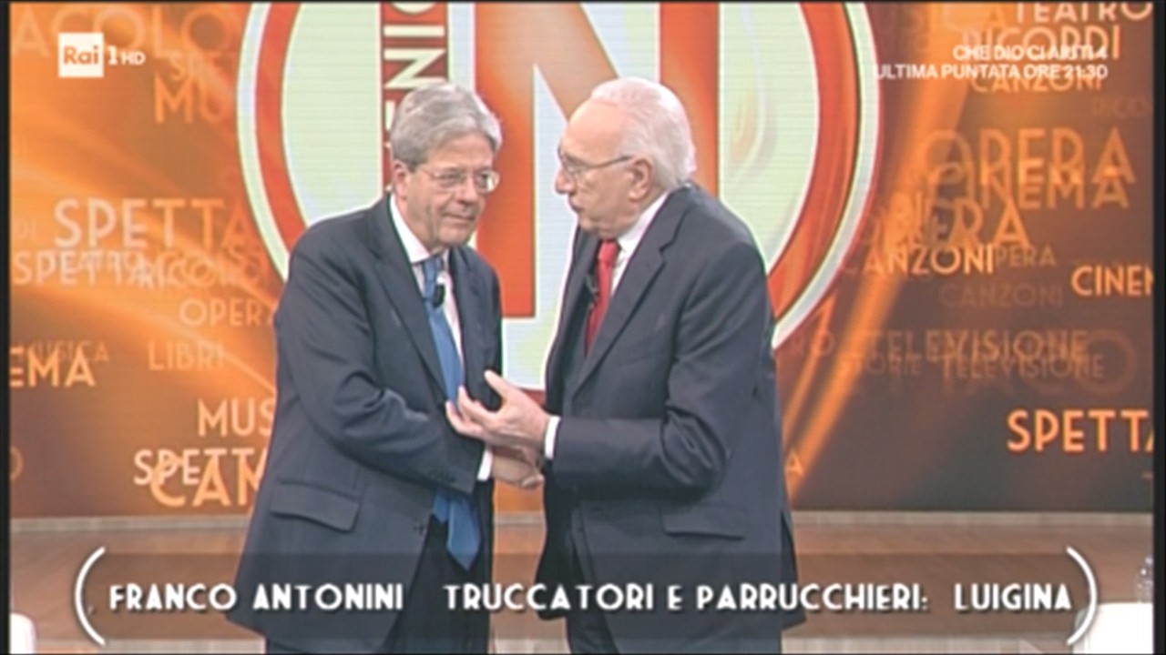 La domenica dei Premier in Tv: Gentiloni va dal rassicurante Baudo