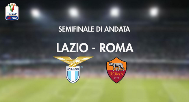 Lazio-Roma, Coppa Italia: andata semifinale 1 marzo 2017 in diretta su Rai1