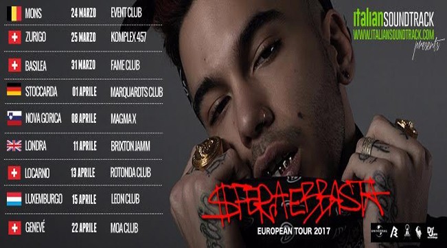 Sfera Ebbasta, il primo tour europeo: tutte le date