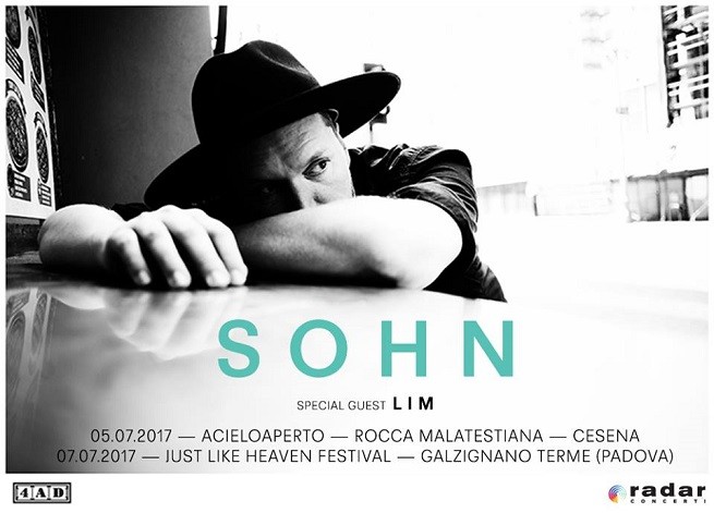 SOHN torna in Italia con due date estive