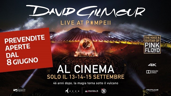 David Gilmour, Live at Pompeii nei cinema a settembre