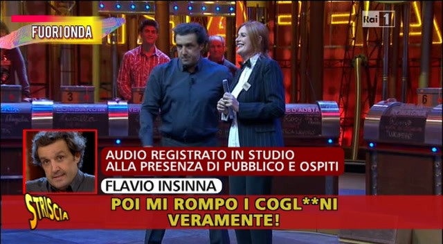 Insinna a Striscia La Notizia