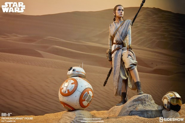 Star Wars 7: le statue Sideshow di Rey e BB-8