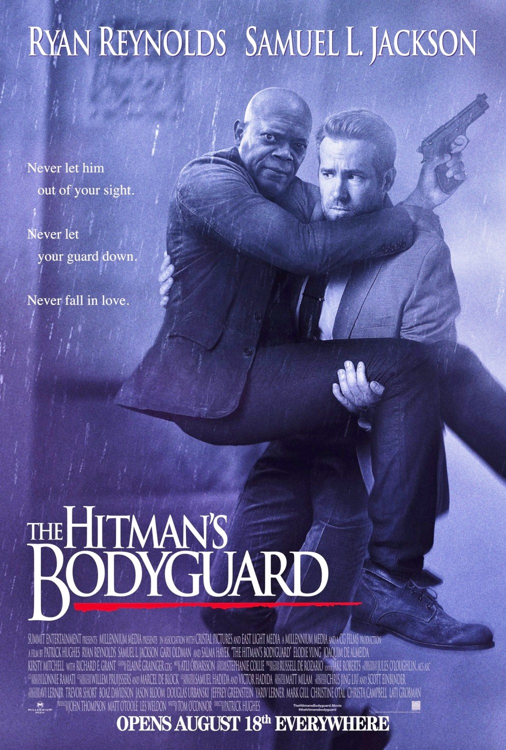 The Hitman’s Bodyguard: locandine del film d’azione con Ryan Reynolds e Samuel L. Jackson