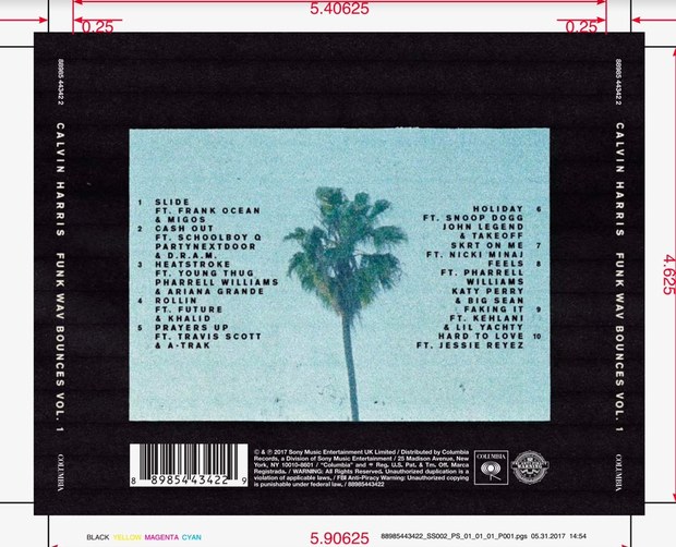 Calvin Harris, Funk Wav Bounces Vol. 1 [tracklist album]