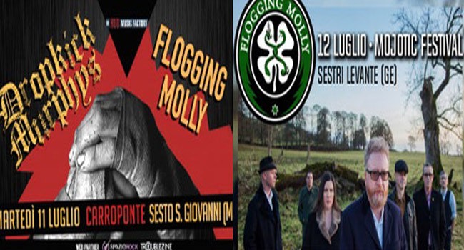 Dropkick Murphys e Flogging Molly al Carroponte: tutte le informazioni sul concerto dell’11 Luglio