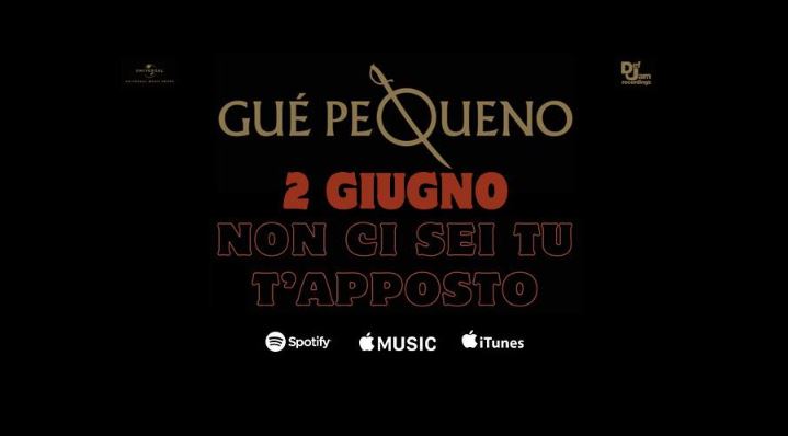 Gue Pequeno, Non ci sei tu: audio e testo