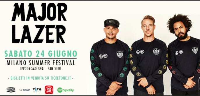 Major Lazer, concerto del 24 giugno 2017 a Milano annullato per circostanze impreviste: come avere il rimborso
