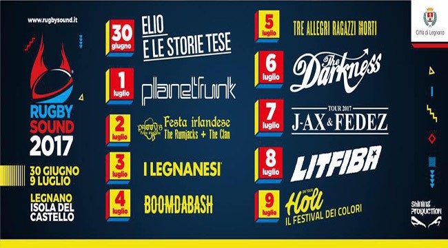 Rugby Sound 2017: il programma completo e tutte le informazioni