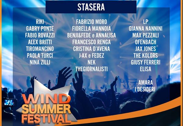 Wind Summer Festival 2017 | Prima serata | 22 giugno da Roma