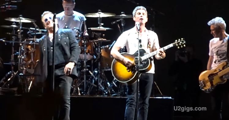 U2 e Noel Gallagher, Don’t Look Back In Anger [video live]