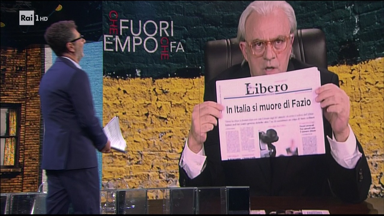 Che Fuori Tempo Che Fa su Rai 1 studia da Maurizio Costanzo Show