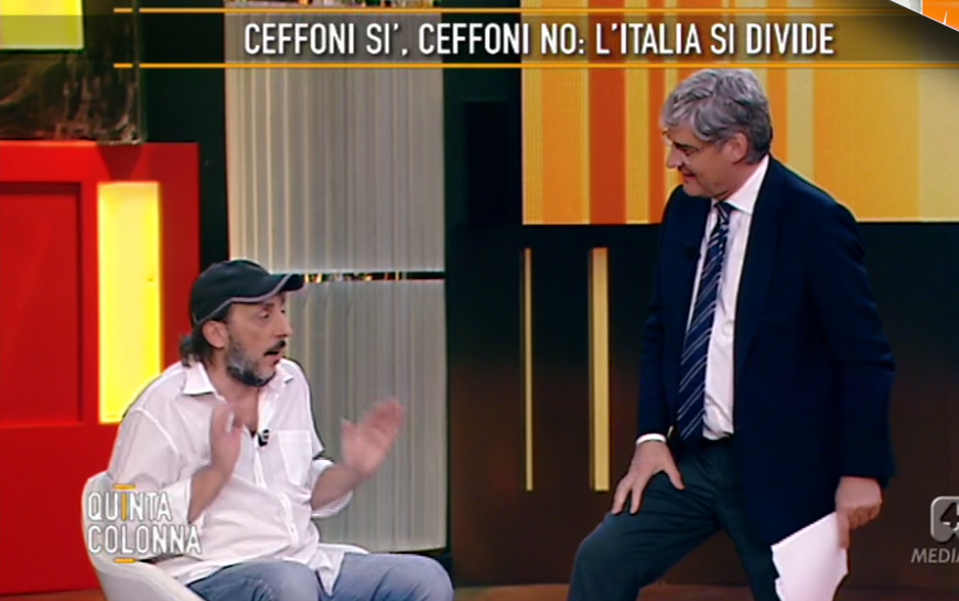 Quinta colonna: Del Debbio mai noioso, discussione semplificata, talk-fuffa… e Ceccherini balla col Celentano-fake