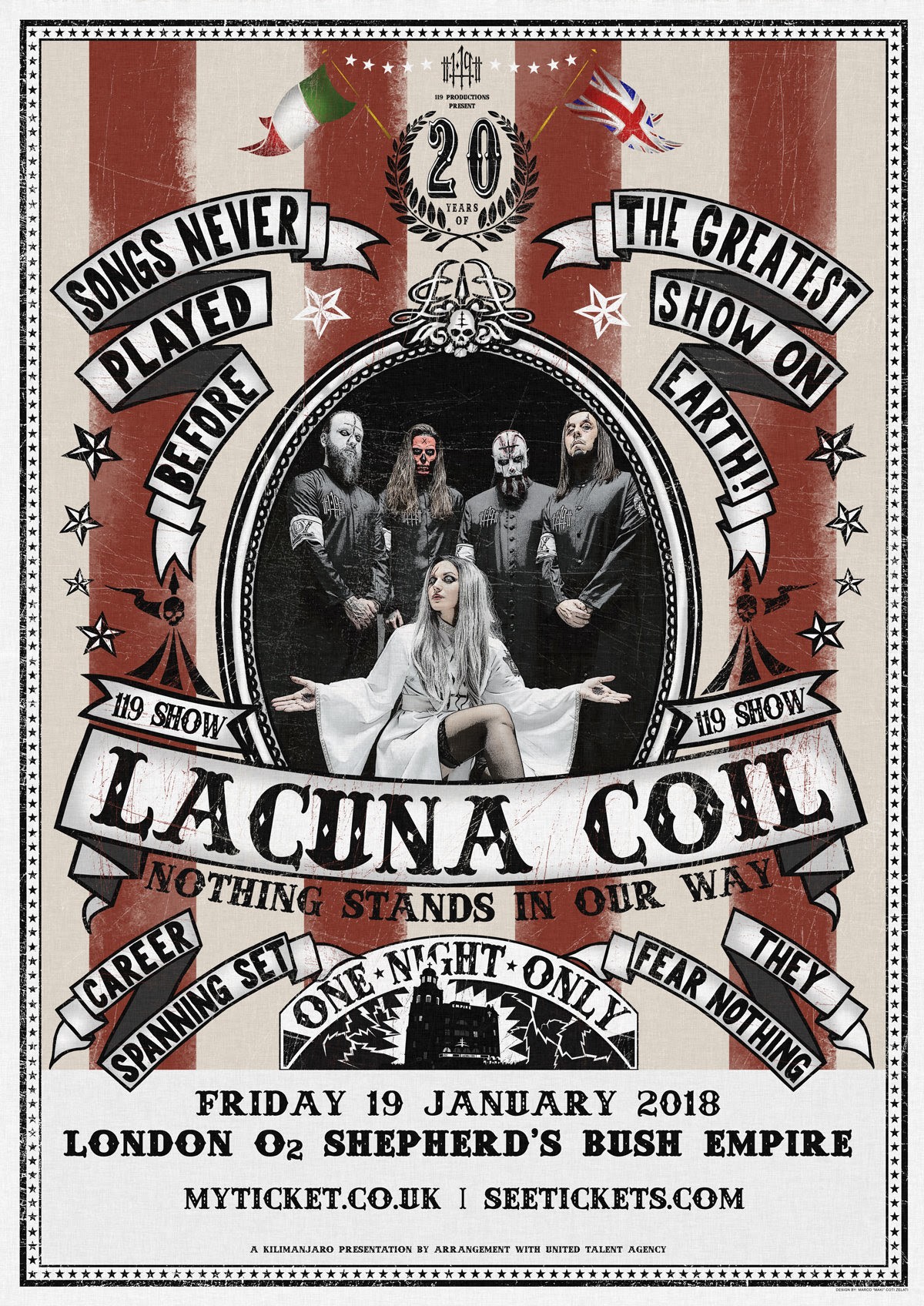 Lacuna Coil, a Londra lo show per i vent’anni di carriera