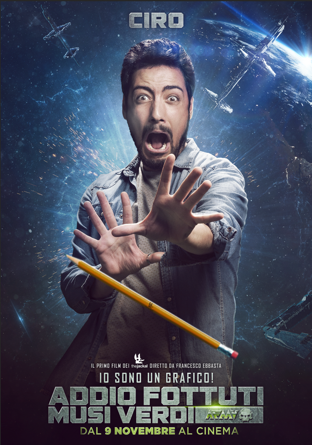 Addio Fottuti Musi Verdi: character poster della fanta-comedy dei The Jackal