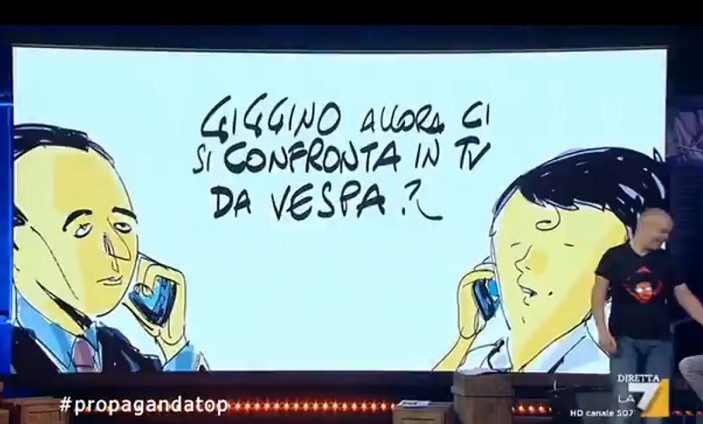 Propaganda Live, invito in diretta a Renzi e Di Maio: “Duello lunedì”