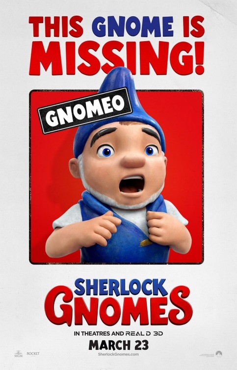 Sherlock Gnomes: locandine del sequel di “Gnomeo e Giulietta”