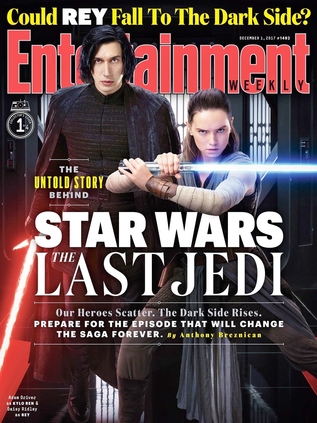 Star Wars: Gli Ultimi Jedi – 4 nuove cover EW di “Star Wars 8”