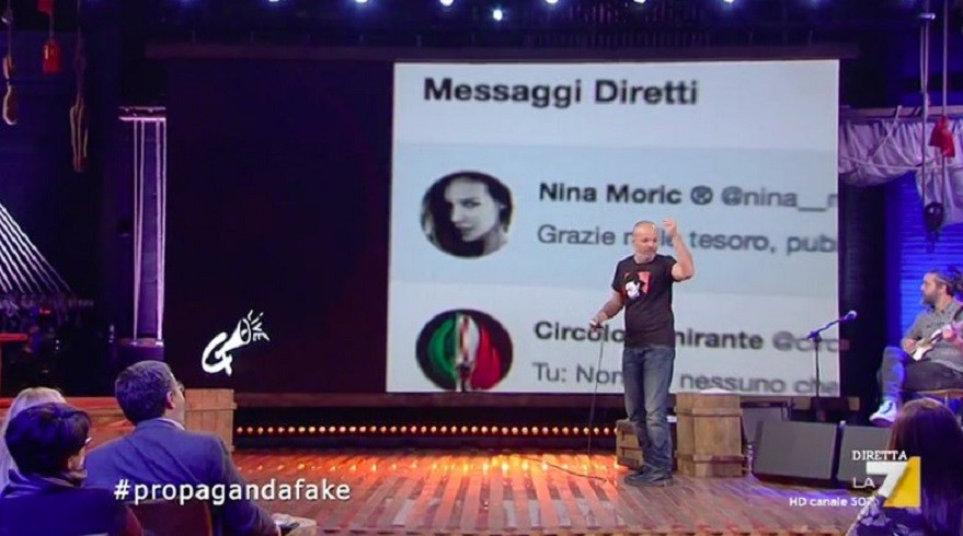Propaganda Live confeziona una fake news e beffa Nina Moric