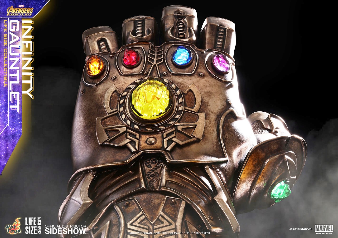 Avengers: Infinity War – replica a grandezza naturale del Guanto dell’Infinito di Thanos