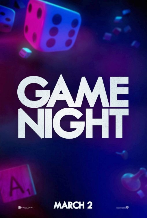 Game Night – Indovina chi muore stasera?: locandine della commedia d’azione con Jason Bateman e Rachel McAdams