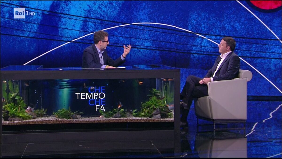 Che Tempo che Fa, Renzi sceglie la nuova ‘Cameretta’ tv per chiudere al Governo con M5S